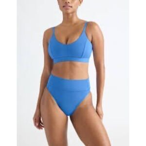Knix Sunny Scoop bikini Top Size XXXL NEW NWT Oceana Blue Light Pads